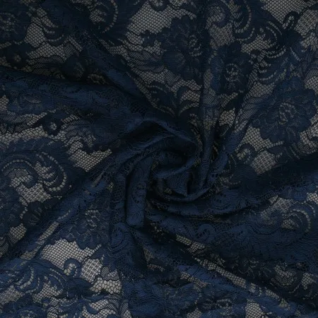 Spitze in Marine, Meterware im Detail