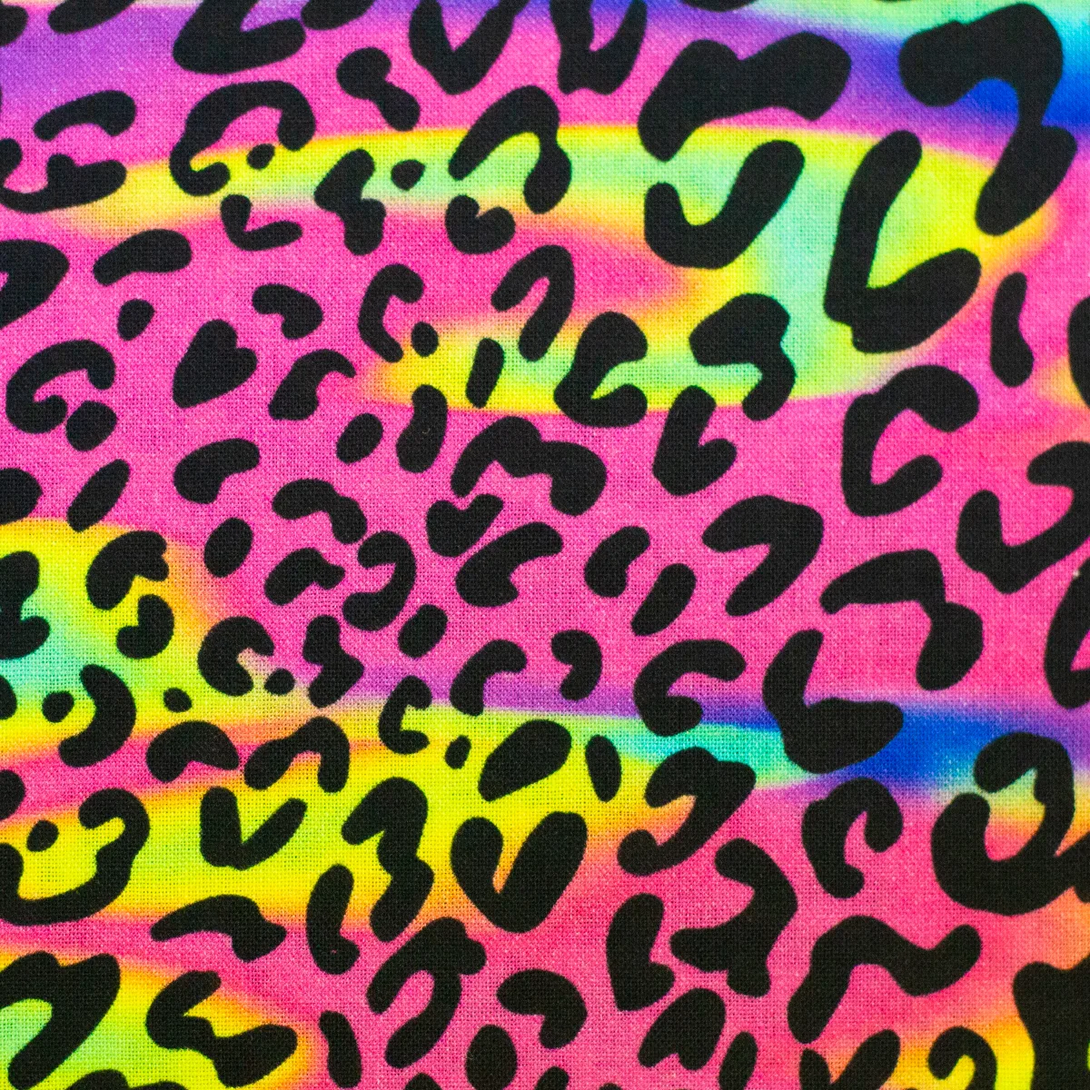 Baumwollwebware Popeline Leo in Schwarz/bunt, Meterware im Detail