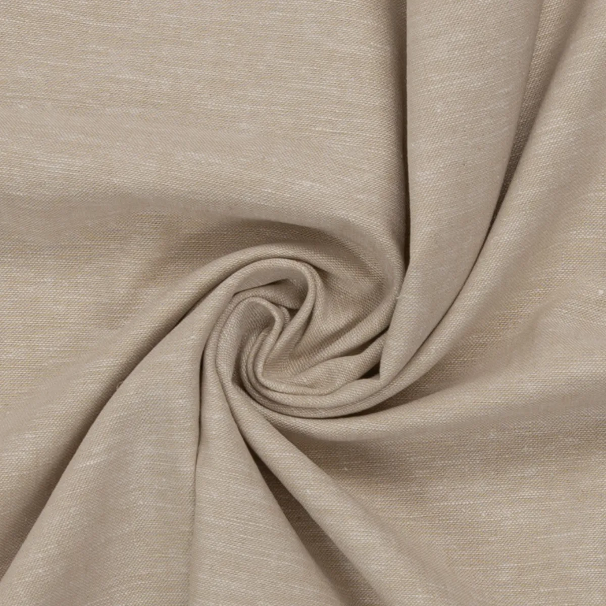 Baumwoll-Leinen Paul Uni meliert in Beige, leichte Webware