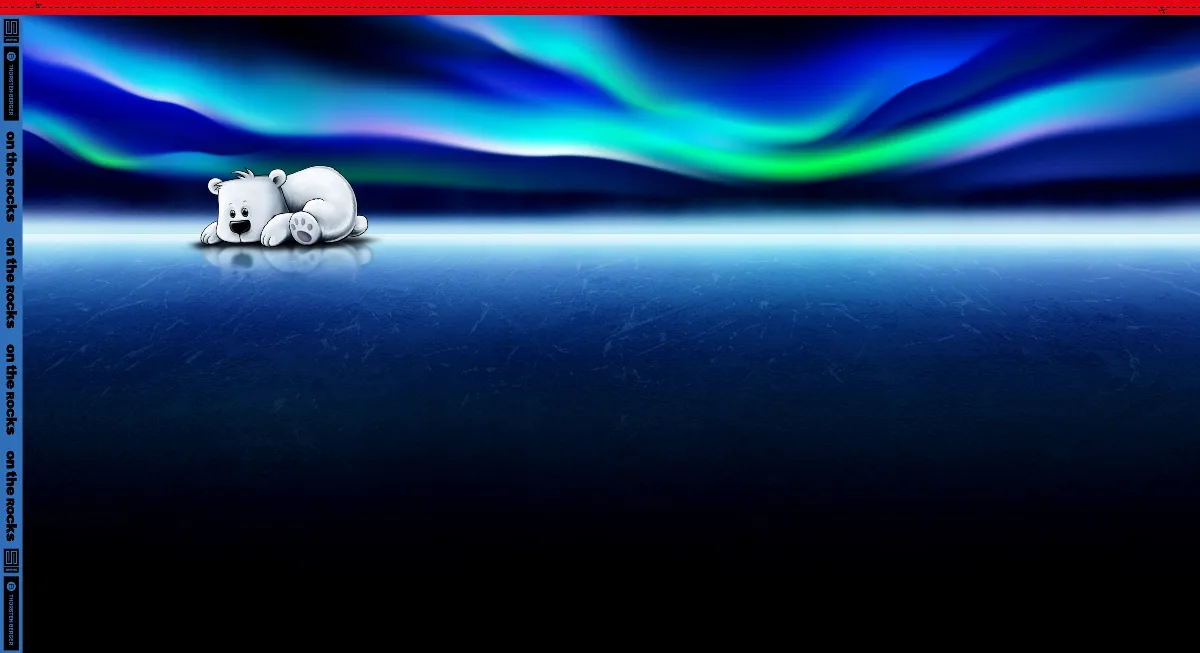 Sweat angeraut Panel Eisbär liegend im Nordlicht in Eisbär Blau