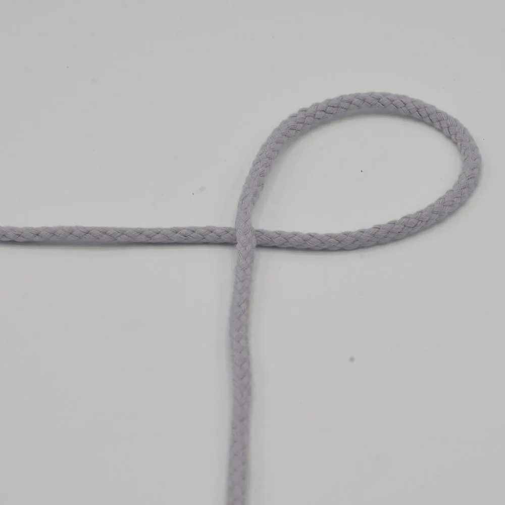 Kordel rund 4 mm Uni in Silbergrau