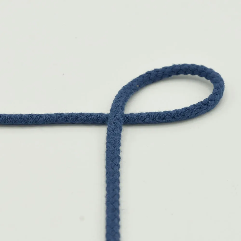 Kordel rund 4 mm Uni in Jeansblau