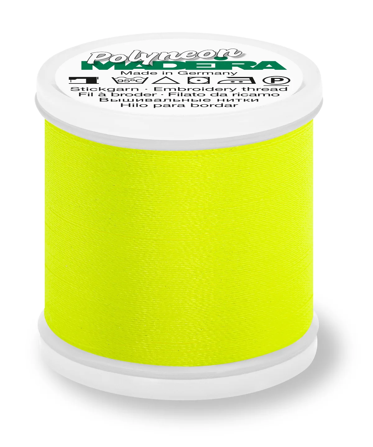 Spule Madeira Polyneon Stickgarn in Neon Lemon, Farbcode 1823