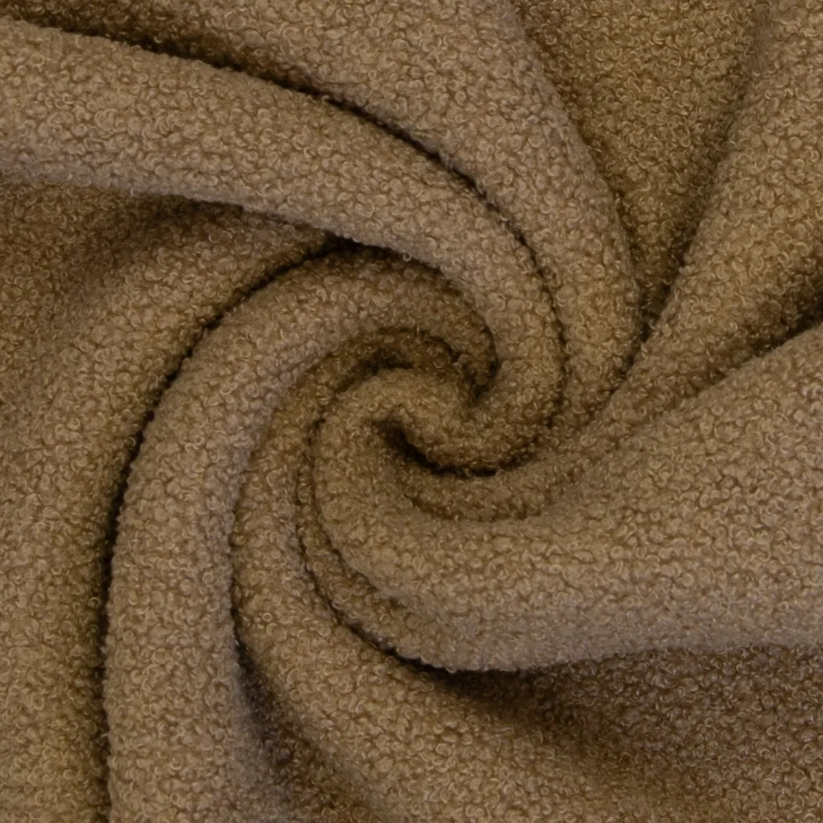 Teddy Plüsch Minky Paddy Doubleface in Sand/Naturweiß, in weichem Fall drapiert
