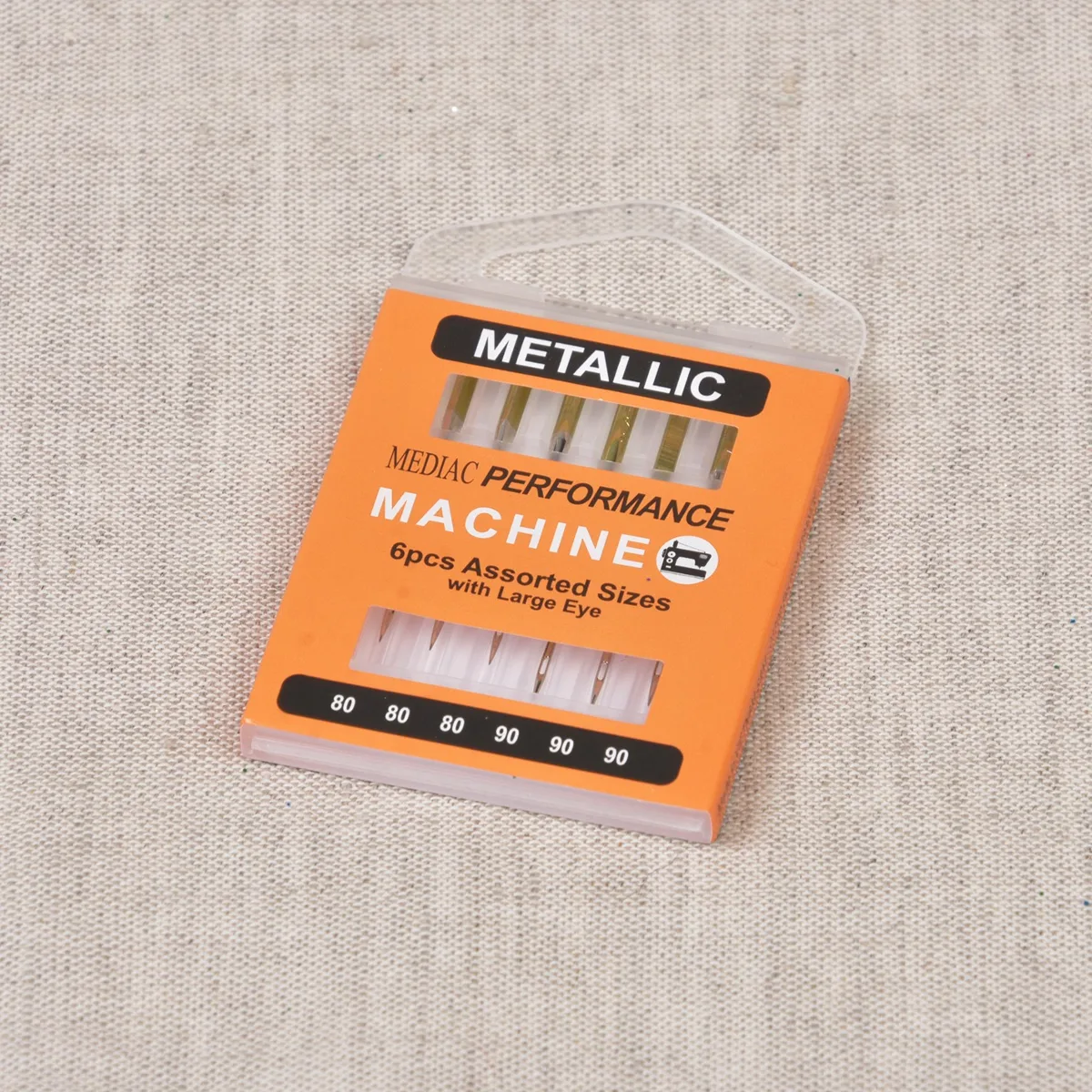 Maschinennadeln Metallic, Packung mit 6 sortierten Nadeln