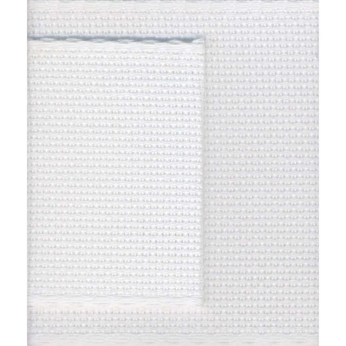 Aida-Stickband 7,5 cm in Weiß mit gleichmäßigem Zählraster