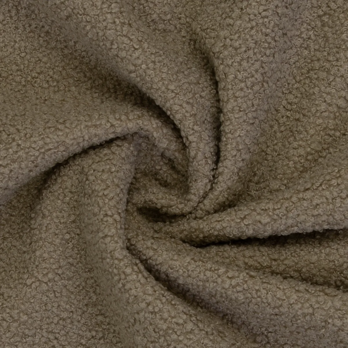 Teddy Plüsch Minky Bouclé Kodiak in Beige, in weichem Fall drapiert