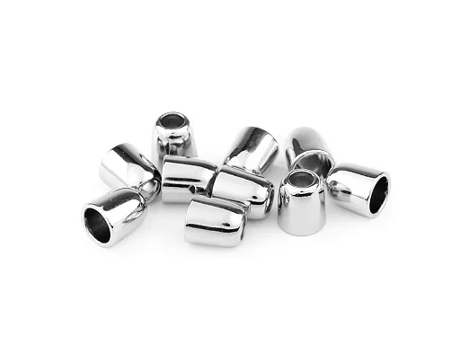 Zylindrische Metall-Endstücke für Kordeln in Nickel