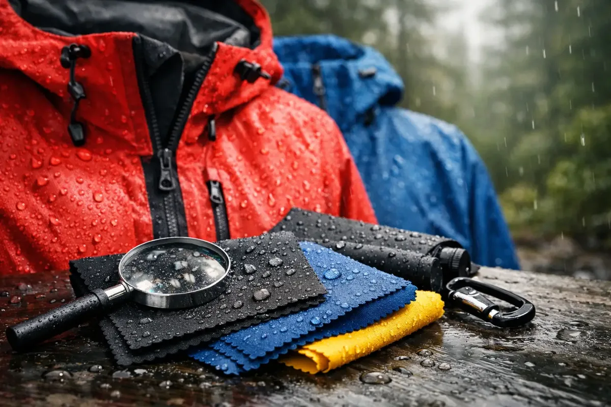 Assessing waterproof raincoat fabrics