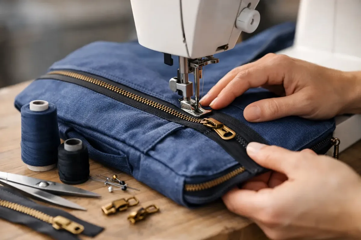 Reißverschluss einnähen bei Taschen leicht gemacht