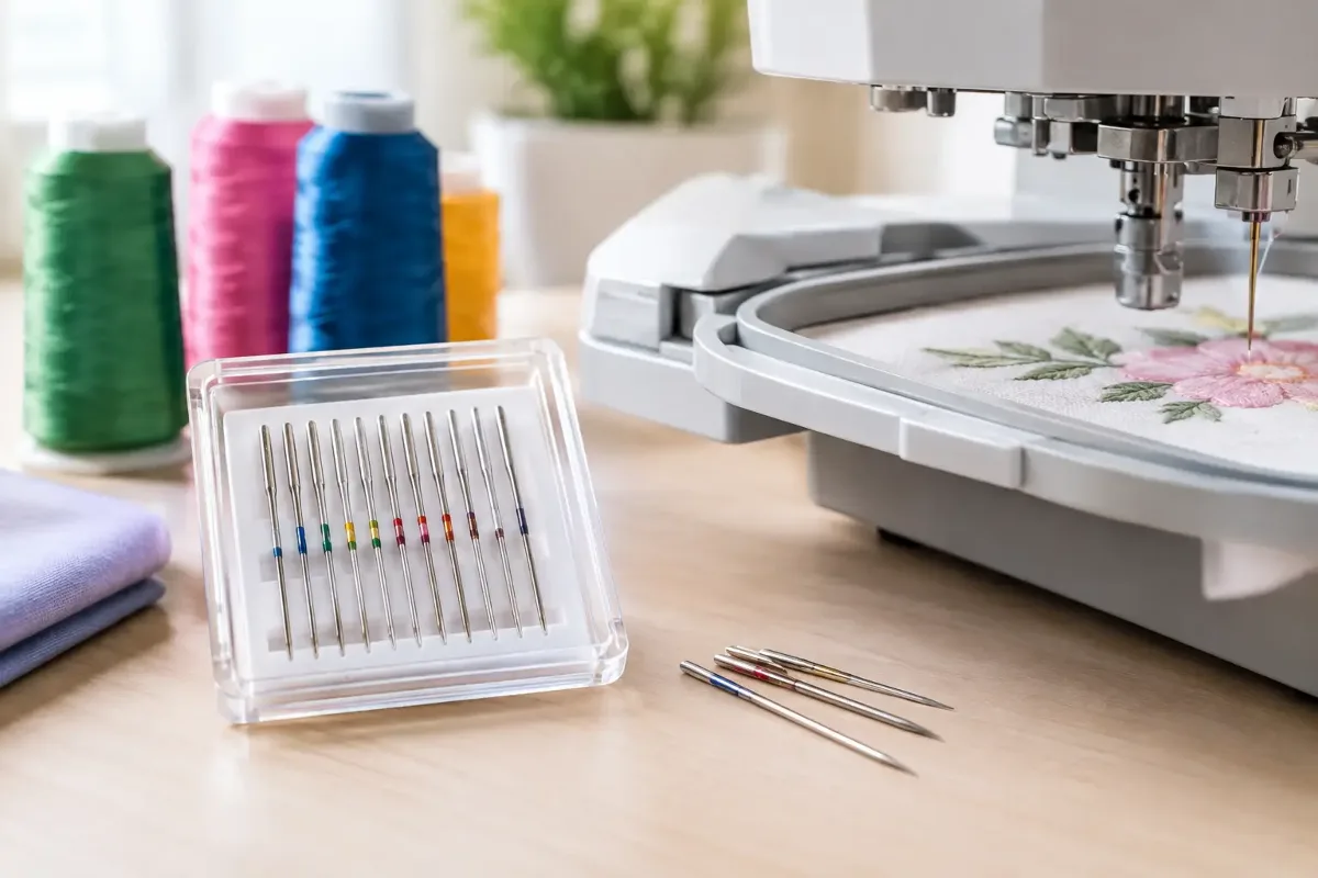 Sticknadel für die Stickmaschine wählen